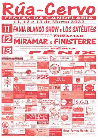 Fechas, información, programa, cartel, imágenes, mapa y ubicación de La Candelaria de Rúa  en  Cervo