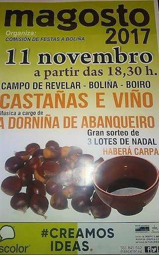 Fechas, información, programa, cartel, imágenes, mapa y ubicación de Magosto de Boliña   en  Boiro