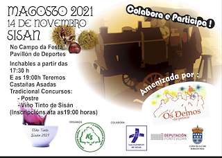 Fechas, información, programa, cartel, imágenes, mapa y ubicación de Magosto de Sisán  en  Ribadumia