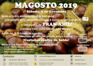 Fechas, información, programa, cartel, imágenes, mapa y ubicación de Magosto de Xuvia  en  Narón