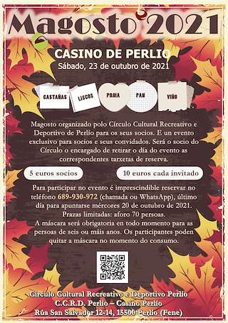 Fechas, información, programa, cartel, imágenes, mapa y ubicación de Magosto do Casino de Perlío  en  Fene