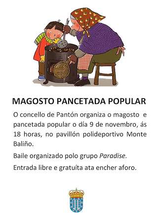 Fechas, información, programa, cartel, imágenes, mapa y ubicación de Magosto e Pancetada  en  Pantón