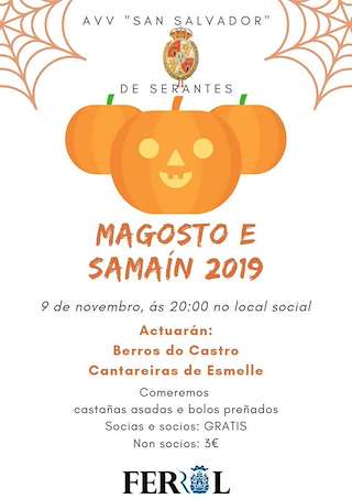 Fechas, información, programa, cartel, imágenes, mapa y ubicación de Magosto e Samaín de Serantes  en  Ferrol