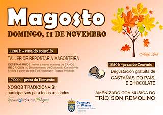 Fechas, información, programa, cartel, imágenes, mapa y ubicación de Magosto no Cantón de San Roque  en  Melide