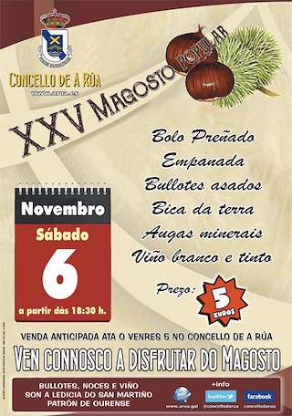 Fechas, información, programa, cartel, imágenes, mapa y ubicación de XXVII Magosto Popular  en  A Rúa