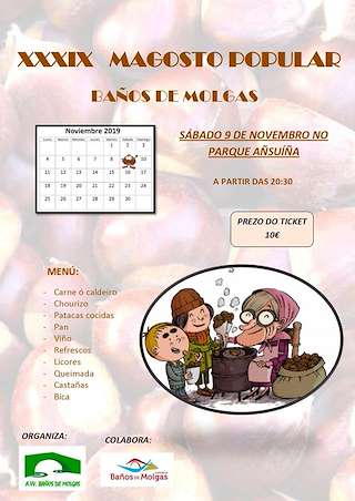 Fechas, información, programa, cartel, imágenes, mapa y ubicación de XL Magosto Popular  en  Baños de Molgas