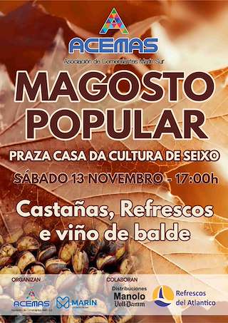 Fechas, información, programa, cartel, imágenes, mapa y ubicación de Magosto Popular de Seixo  en  Marín