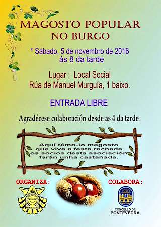 Fechas, información, programa, cartel, imágenes, mapa y ubicación de Magosto Popular do Burgo  en  Pontevedra
