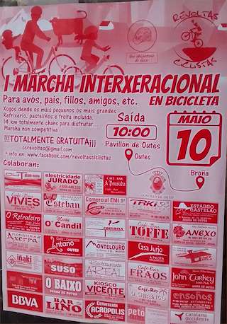 Fechas, información, programa, cartel, imágenes, mapa y ubicación de VII Marcha Interxeracional en Bicicleta   en  Outes