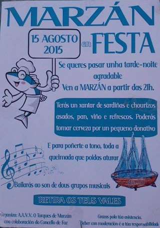 Fechas, información, programa, cartel, imágenes, mapa y ubicación de Marzán en Festas  en  Foz