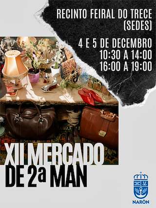 Fechas, información, programa, cartel, imágenes, mapa y ubicación de XIV Mercado de 2ª Man  en  Narón