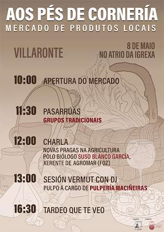 Fechas, información, programa, cartel, imágenes, mapa y ubicación de III Mercado de Productos Locais de Villaronte  en  Foz