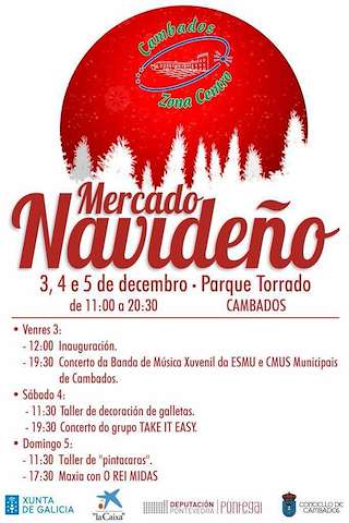 Fechas, información, programa, cartel, imágenes, mapa y ubicación de Mercado Navideño  en  Cambados