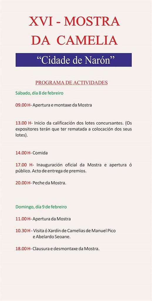 XVIII Mostra da Camelia en Narón