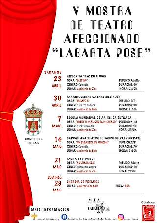 Fechas, información, programa, cartel, imágenes, mapa y ubicación de VII Mostra de Teatro Afeccionado Labarta Pose  en  Zas