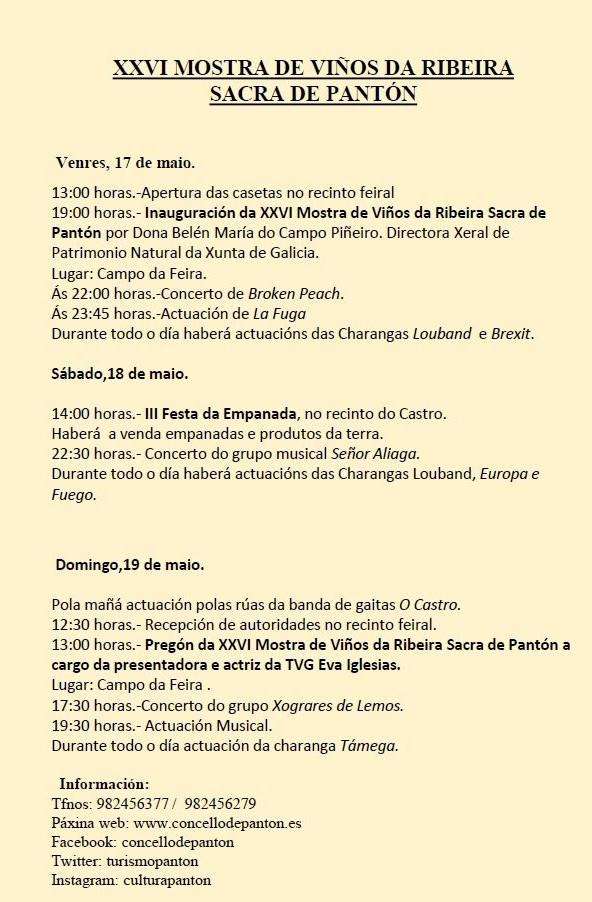 XXIX Mostra de Viños da Ribeira Sacra en Pantón