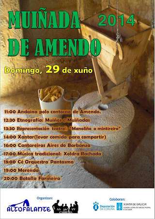 Fechas, información, programa, cartel, imágenes, mapa y ubicación de Muiñada de Amendo (2024)  en  Ribeira