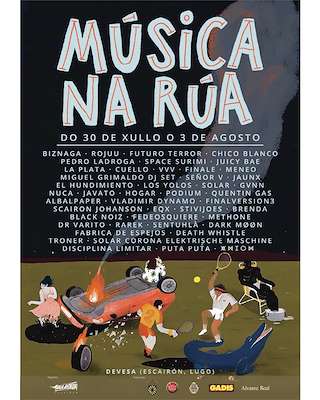 Fechas, información, programa, cartel, imágenes, mapa y ubicación de Música na Rúa (2024)  en  O Saviñao