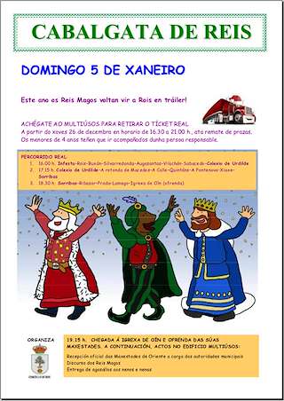 Programa de Nadal - Cabalgata de Reis  en Rois