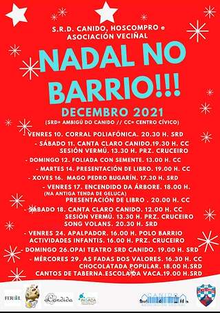 Fechas, información, programa, cartel, imágenes, mapa y ubicación de Nadal no Barrio de Canido  en  Ferrol