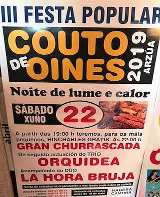 Noite de Lume e Calor de Couto de Oines (2024) en Arzúa
