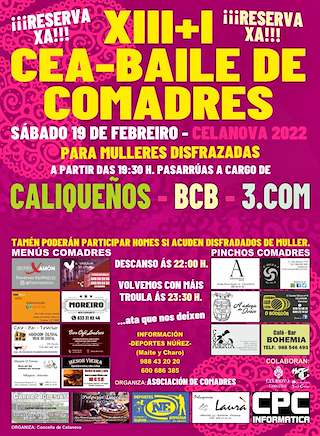 Fechas, información, programa, cartel, imágenes, mapa y ubicación de XVI Noite de Comadres   en  Celanova