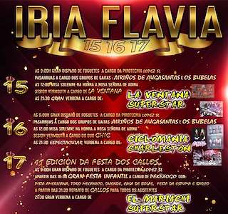 Fechas, información, programa, cartel, imágenes, mapa y ubicación de Nosa Señora da Adina e San Roque de Iria Flavia  en  Padrón