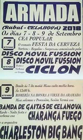 Fechas, información, programa, cartel, imágenes, mapa y ubicación de Nosa Señora da Armada de Rabal  en  Celanova