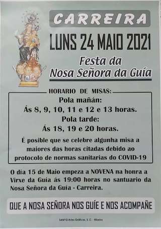 Fechas, información, programa, cartel, imágenes, mapa y ubicación de Nosa Señora da Guía de Carreira  en  Ribeira