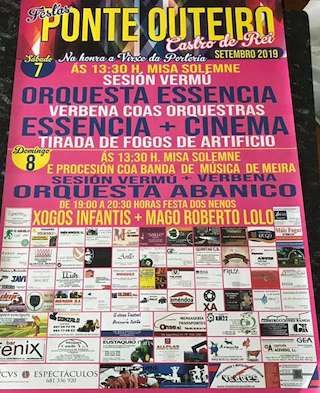 Fechas, información, programa, cartel, imágenes, mapa y ubicación de Nosa Señora da Portería de Ponte de Outeiro  en  Castro de Rei