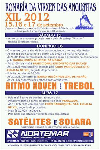 Fechas, información, programa, cartel, imágenes, mapa y ubicación de Nosa Señora das Angustias de Xil  en  Meaño