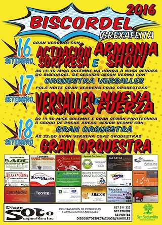 Fechas, información, programa, cartel, imágenes, mapa y ubicación de Nosa Señora de Biscordel  en  San Sadurniño