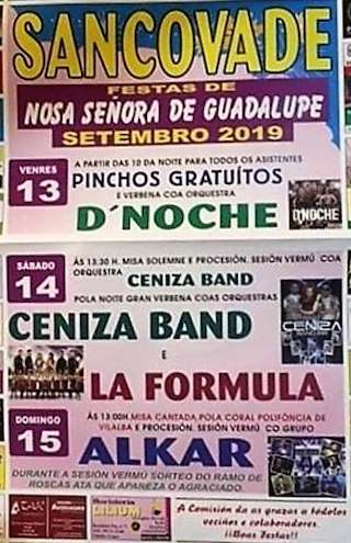 Fechas, información, programa, cartel, imágenes, mapa y ubicación de Nosa Señora de Guadalupe de Sancovade  en  Vilalba