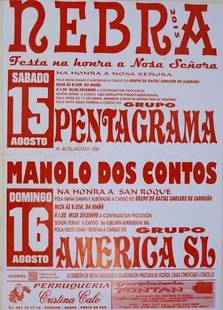 Fechas, información, programa, cartel, imágenes, mapa y ubicación de Nosa Señora de Nebra  en  Porto do Son