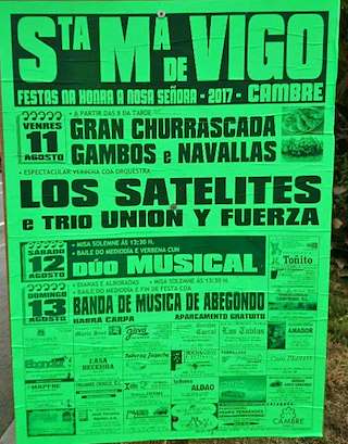 Fechas, información, programa, cartel, imágenes, mapa y ubicación de Nosa Señora de Santa María de Vigo  en  Cambre