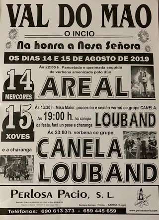 Fechas, información, programa, cartel, imágenes, mapa y ubicación de Nosa Señora de Val do Mao  en  O Incio