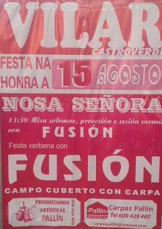 Fechas, información, programa, cartel, imágenes, mapa y ubicación de Nosa Señora de Vilar  en  Castroverde