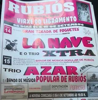 Fechas, información, programa, cartel, imágenes, mapa y ubicación de Nosa Señora do Libramento de Rubiós  en  As Neves