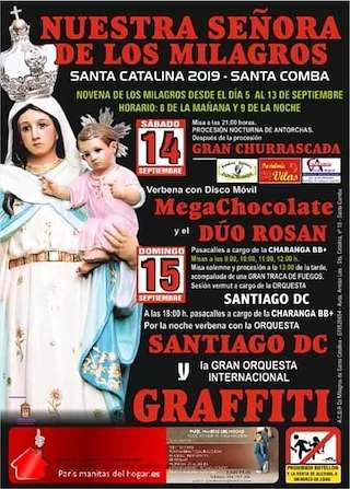 Fechas, información, programa, cartel, imágenes, mapa y ubicación de Nuestra Señora de los Milagros de Santa Catalina  en  Santa Comba