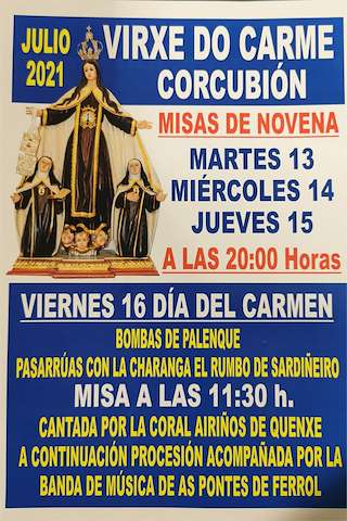 Fechas, información, programa, cartel, imágenes, mapa y ubicación de O Carme (2024)  en  Corcubión