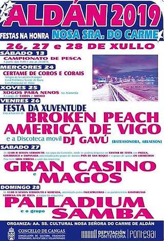 Fechas, información, programa, cartel, imágenes, mapa y ubicación de O Carme de Aldán  en  Cangas