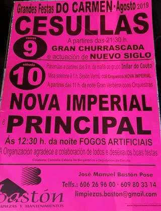 Fechas, información, programa, cartel, imágenes, mapa y ubicación de O Carme de Cesullas   en  Cabana de Bergantiños