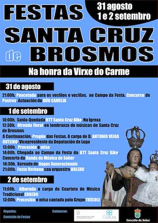 Fechas, información, programa, cartel, imágenes, mapa y ubicación de O Carme de Santa Cruz de Brosmos  en  Sober