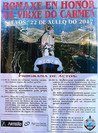 Fechas, información, programa, cartel, imágenes, mapa y ubicación de O Carme de Suevos  en  Arteixo