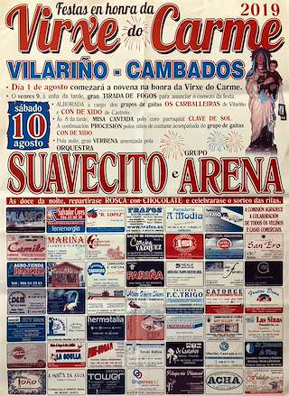 Fechas, información, programa, cartel, imágenes, mapa y ubicación de O Carme de Vilariño  en  Cambados