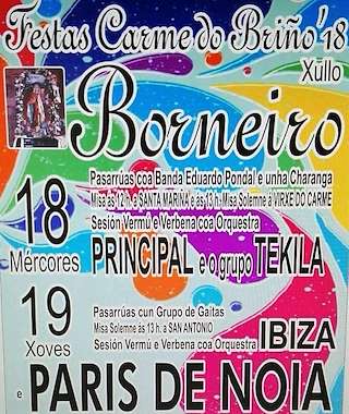 Fechas, información, programa, cartel, imágenes, mapa y ubicación de O Carme do Briño (2024)  en  Cabana de Bergantiños