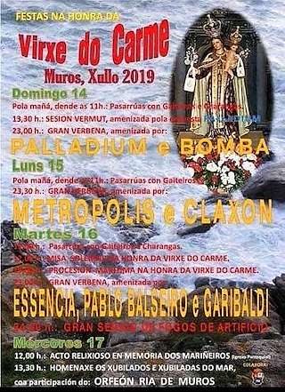 Fechas, información, programa, cartel, imágenes, mapa y ubicación de O Carme  en  Muros