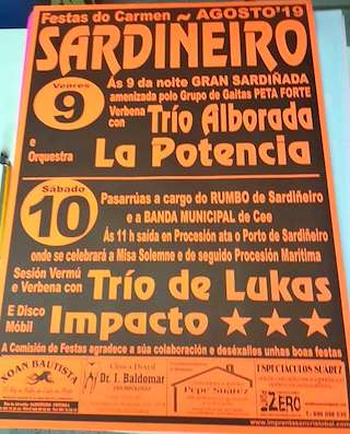 Fechas, información, programa, cartel, imágenes, mapa y ubicación de O Carmen de Sardiñeiro  en  Fisterra