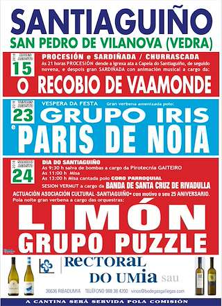 Fechas, información, programa, cartel, imágenes, mapa y ubicación de O Santiaguiño  en  Vedra