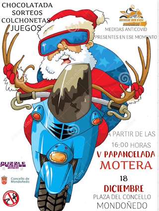 Fechas, información, programa, cartel, imágenes, mapa y ubicación de VI Papanoelada Moteira  en  Mondoñedo